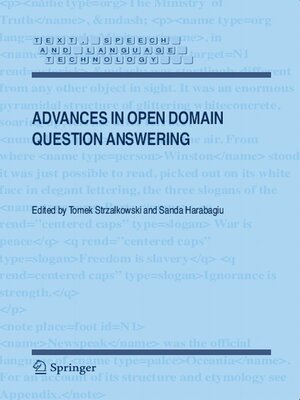 cover image of Advances in Open Domain Question Answering